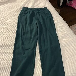Hollister green wide leg sweat lounge pants